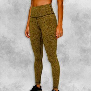 Lululemon Wunder Under High-Rise Tight Jacquard Pattern Mossy Olive Women's 2